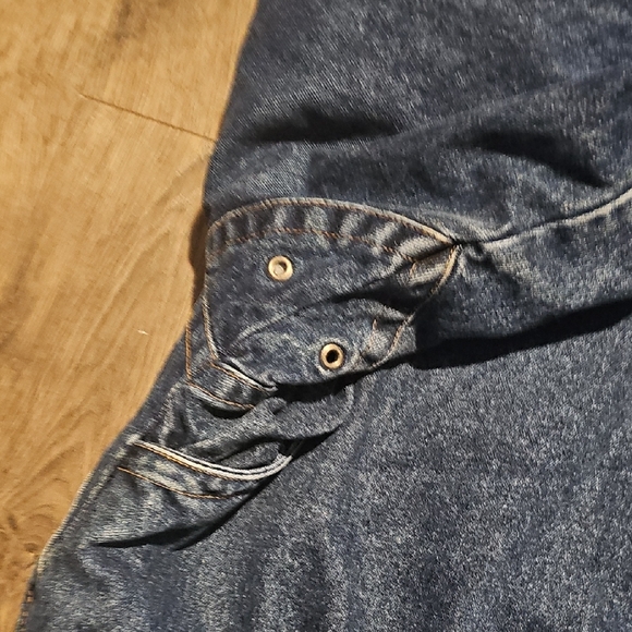 80s Levi's Bomber Jacket Leather Collar Westernwear Vintage Men Xlarge Retro - Picture 15 of 15